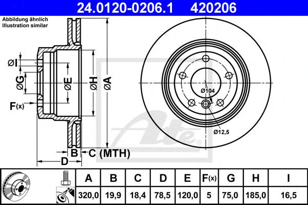 Disc frana BMW X5/X6 07- 320 X 19,9