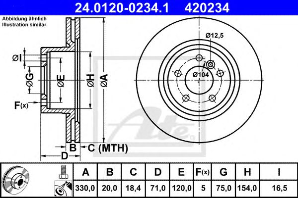 Disc frana BMW X3/X4 10- 330 X 20