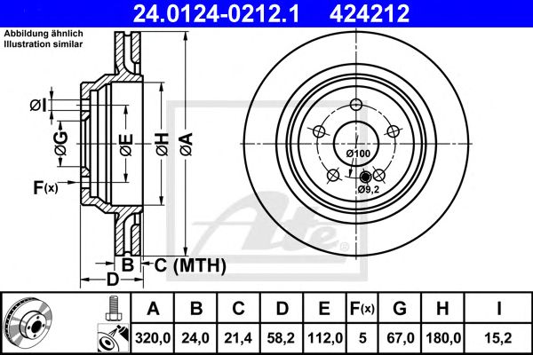 Disc frana MERCEDES-BENZ W221 05-13 320 X 24