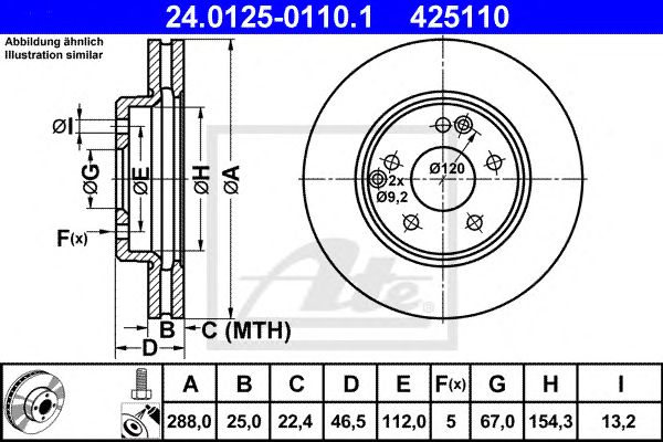 Disc frana MERCEDES-BENZ W202/W203/W210 93-07