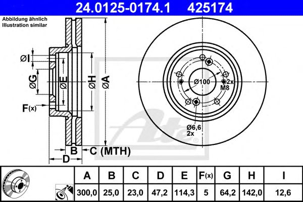 Disc frana HONDA ACCORD 2,0-2,4 03-08 300 X 25