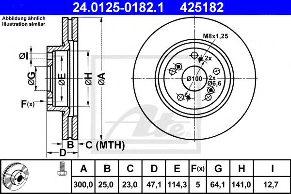 Disc frana HONDA CR-V 2,0-2,4 01-06 300 X 25