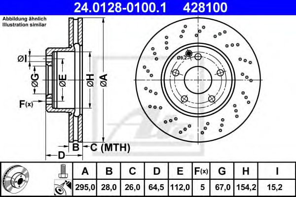 Disc frana MERCEDES-BENZ W204/C204/S204 07- 295 X 28