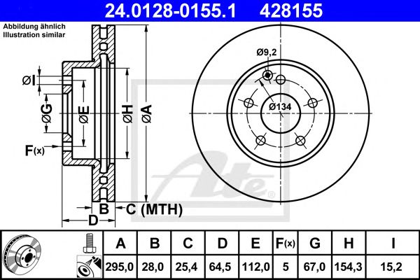 Disc frana MERCEDES-BENZ W204 07-