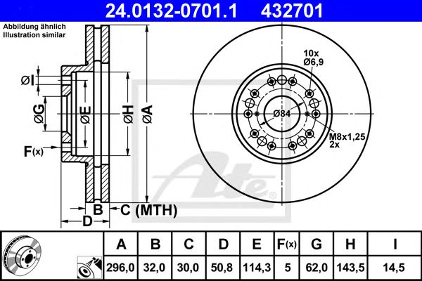 Disc frana LEXUS GS/IS/SC 97-10 296 X 32