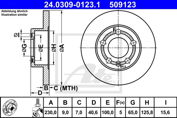 Disc frana VW BORA/GOLF/POLO 97- POWER DISC 230 X 9