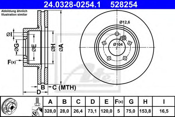 Disc frana BMW X3/X4 1,6-3,0 11- POWER DISC 328 X 28