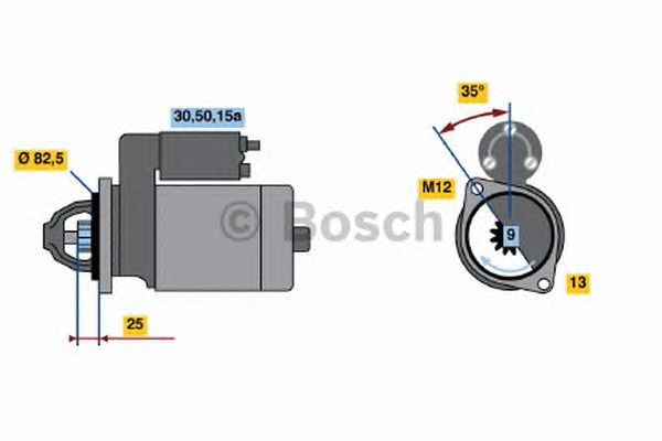 starter VW 2,0-2,5B A80/100