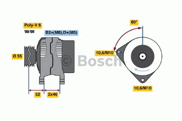 Generator / Alternator CITROEN BERLINGO/ C5/ JUMPER 2,0HDI 00-