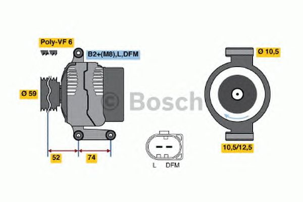 Generator / Alternator CITROEN JUMPER 2,2HDI 06- /TRANSIT