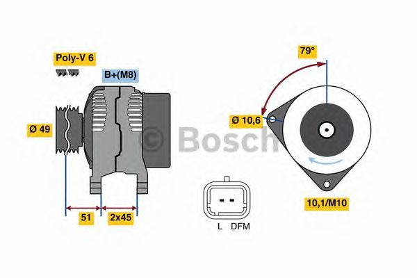 Generator / Alternator CITROEN C2/C3/C4 1,1-1,6/ 207/307