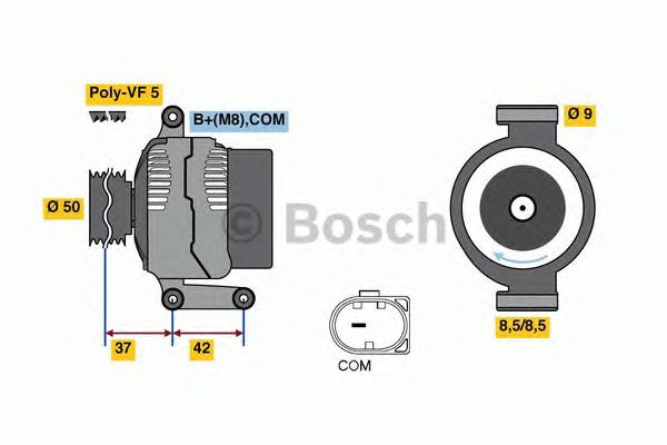 Generator / Alternator MERCEDES-BENZ W169 1,6/2,0CDI/ W245 1,8-2,0CDI 150A