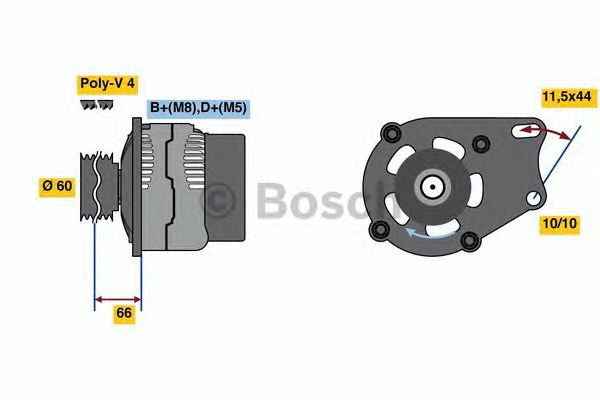 Generator / Alternator FIAT PUNTO 1,2 16V 80KM