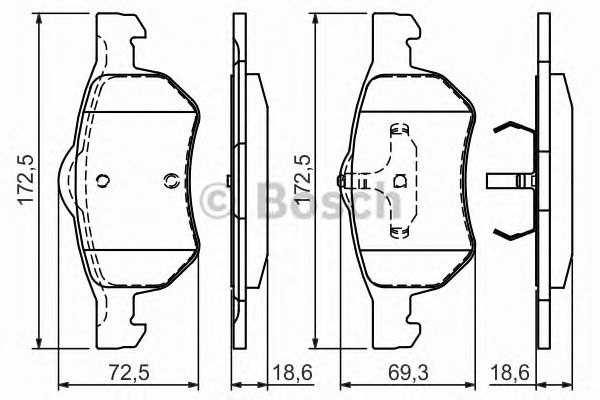 set placute frana,frana disc CHRYSLER VOYAGER 00- TEVES