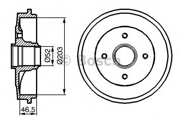 Tambur frana OPEL AGILA/WAGON R+ cu ABS