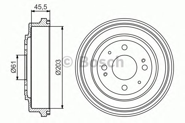 Tambur frana HONDA CIVIC 94- UK/ROVER 200/400/25/45