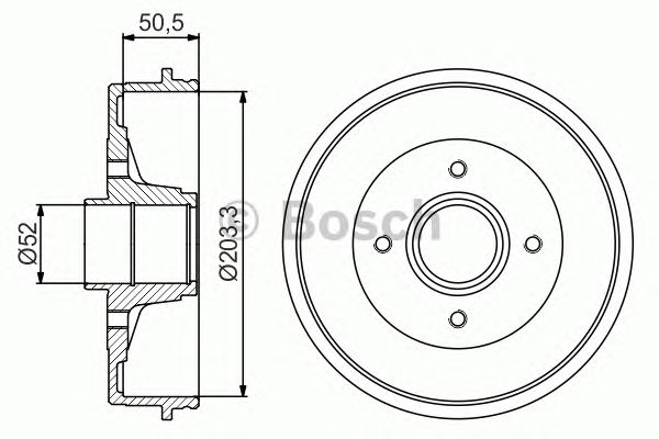 Tambur frana RENAULT CLIO II/THALIA/LOGAN 203MM index: 94042400