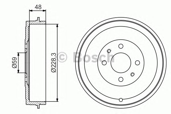 Tambur frana CITROEN NEMO 1,3-1,4 HDI 08- 228,3 X 48