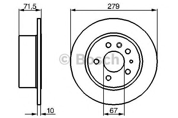 Disc frana MERCEDES-BENZ W115/123/126 76-85 279x10