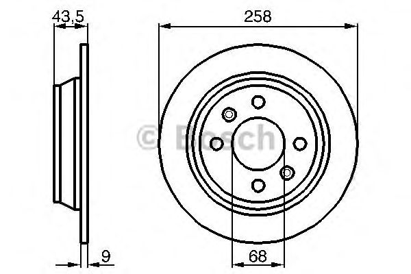 Disc frana SAAB 9000 5/84- 258X9