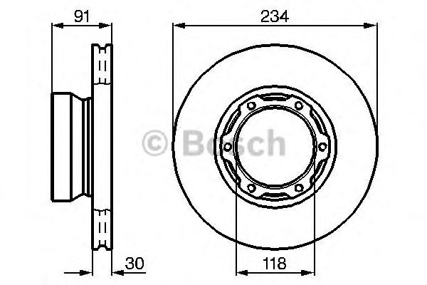 Disc frana MERCEDES-BENZ 512D-1023 BM667-975 324x28