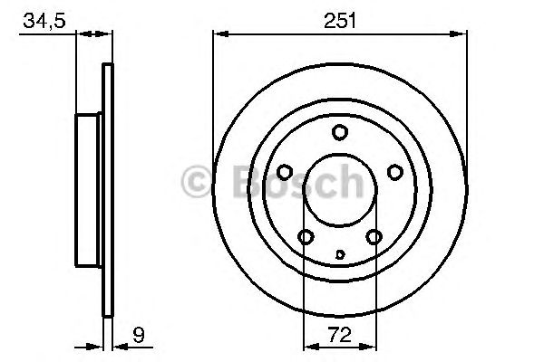 Disc frana MAZDA 323 F 94- 1,5/1,8/2,0 251x9