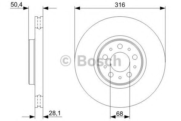 Disc frana VOLVO XC90 10/02- 16 305