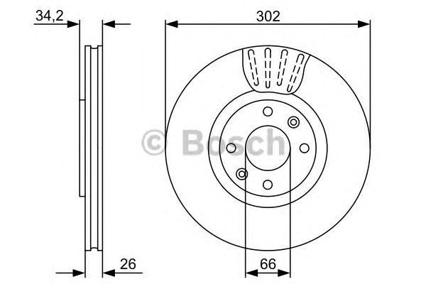 Disc frana PEUGEOT 308 07- 2,0HDI