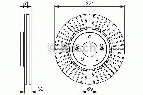 Disc frana HYUNDAI IX55 08- 321 X 32