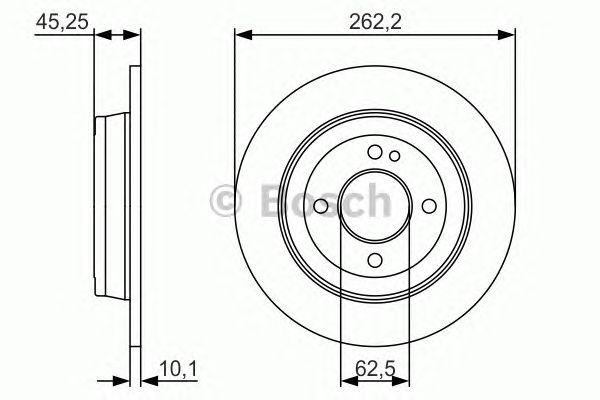 Disc frana HYUNDAI ACCENT/I20 1,0-1,6 10- 262X10,1