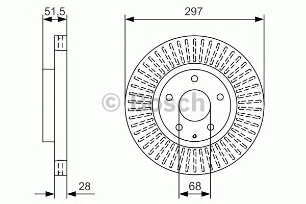 Disc frana MAZDA 6/CX-5 2,0-2,5 11- 297x28