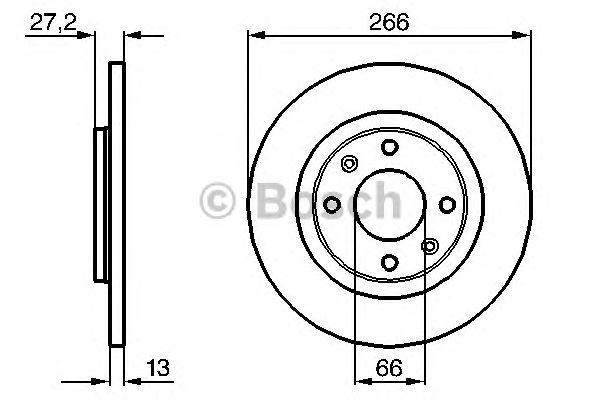 Disc frana CITROEN BERLINGO 96- 266X13