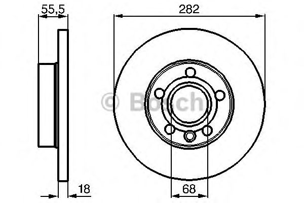 Disc frana VW T4 1,9-2,5 TDI 96-03 282X18