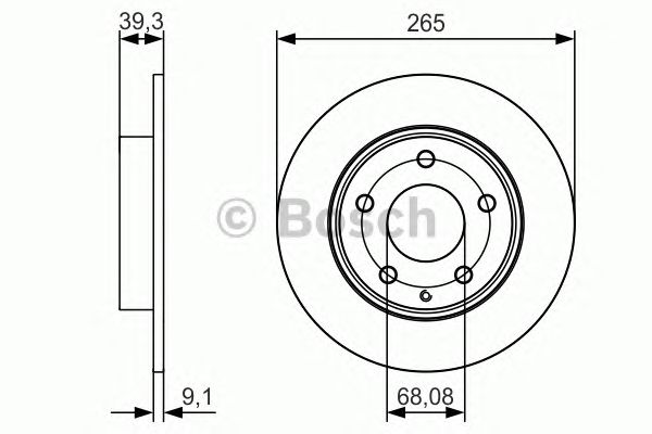 Disc frana MAZDA 3 1,5-2,0/2,2D 13- 265x9