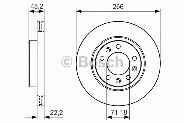 Disc frana PEUGEOT 308 1,2-2,0 13- 266X22