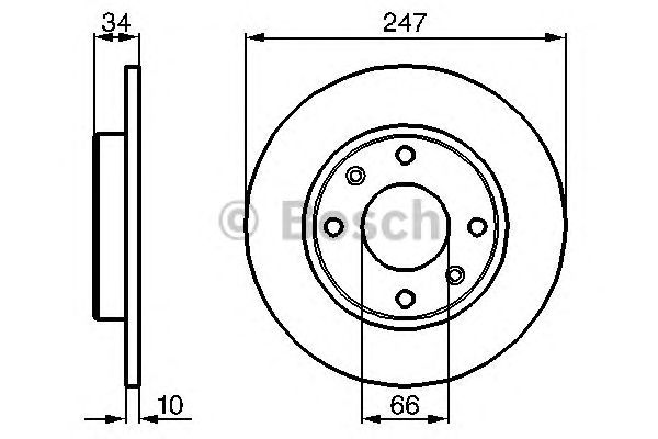 Disc frana PEUGEOT 106/205/306/309/405 83-04 247,5X9,9