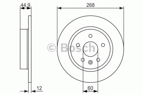 Disc frana OPEL ASTRA/MOKKA 1,4-2,0 09- 268X12