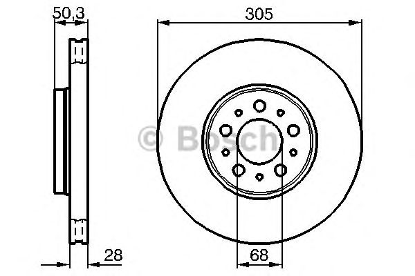 Disc frana VOLVO S60/S80/V70/XC70 2,0-3,0 98-10 304,7X28