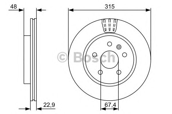 Disc frana OPEL INSIGNIA 1,4-2,8 08- 315X23