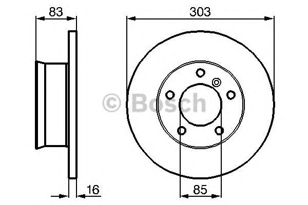 Disc frana MERCEDES-BENZ W460/W461/W463 79- 303X16