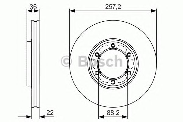 Disc frana OPEL FRONTERA 92- 257MM