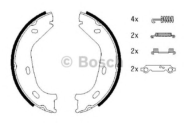 Set saboti frana, frana de mana MERCEDES-BENZ W123 200-300D/TD 76-85 W