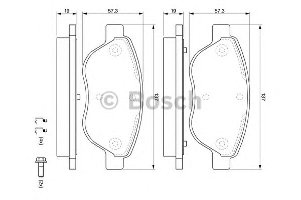 set placute frana,frana disc FIAT DOBLO/MULT