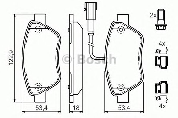 set placute frana,frana disc