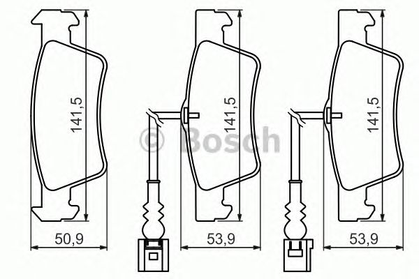 set placute frana,frana disc VW TOUAREG 2,5 R5 TDI 03-06 141,7 X 50,9 X 19 141,2 X 53,9 X 19