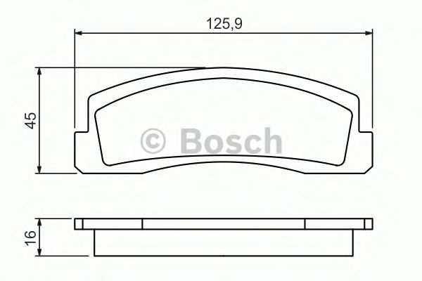 set placute frana,frana disc LADA NIVA 1,6-1,7/1,9 D 76- 125,9 X 45 X 15,6