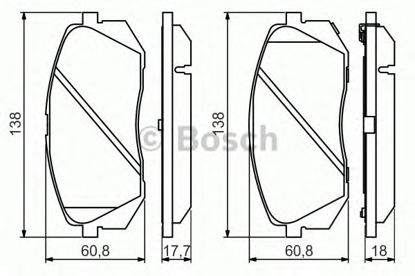 set placute frana,frana disc HYUNDAI I40/IX35/TUCSON 1,6-2,0 GDI 10- 137,7x60,8x17,5