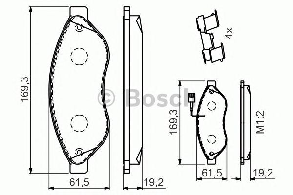 set placute frana,frana disc