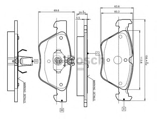 set placute frana,frana disc