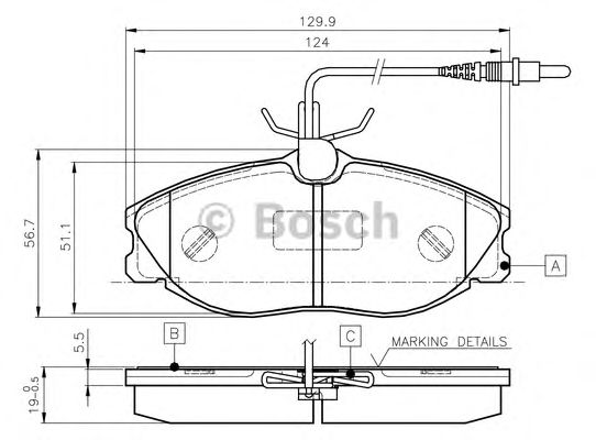 set placute frana,frana disc